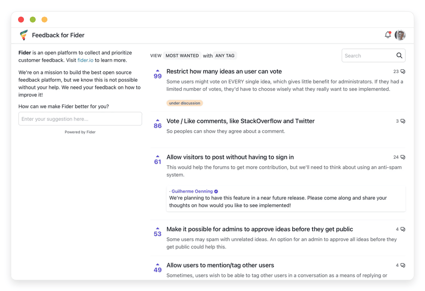 Open-source Canny and UserVoice alternatives 2026