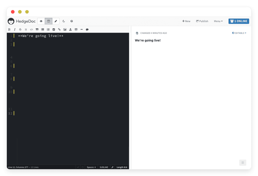 HedgeDoc Preview Image