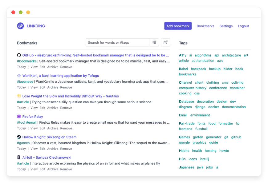 Linkding Preview Image