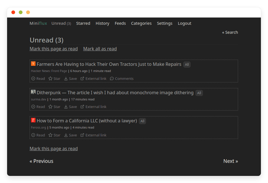 Miniflux Preview Image