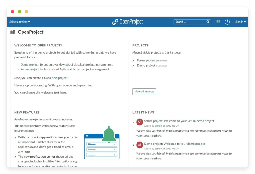OpenProject Preview Image