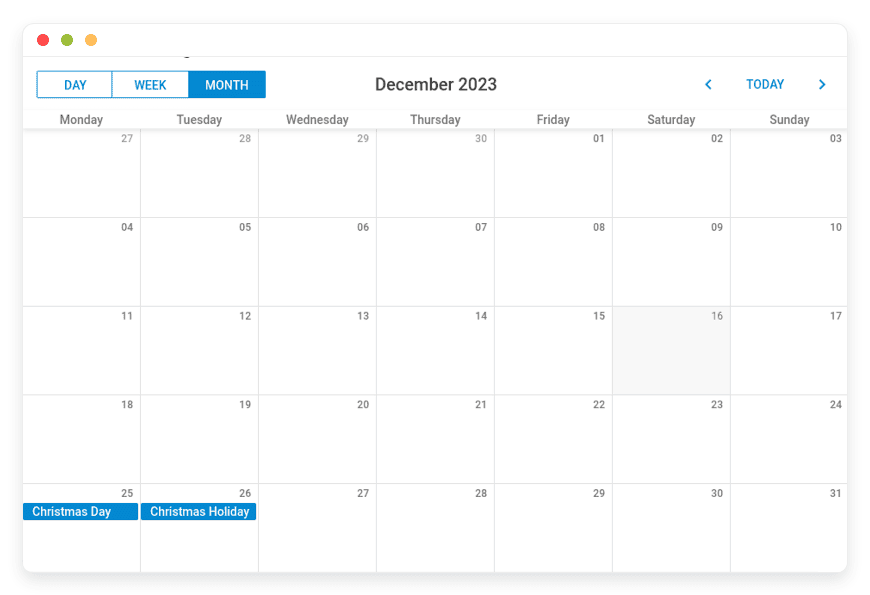 Open Web Calendar Preview Image