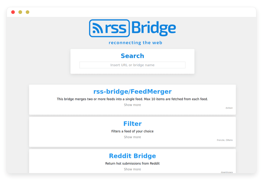 RSS-Bridge Preview Image