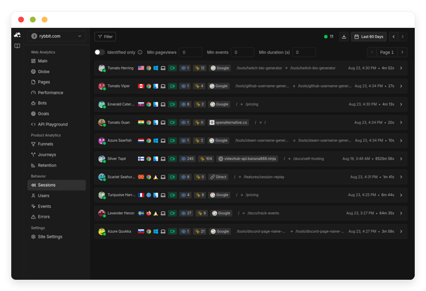 Rybbit Preview Image