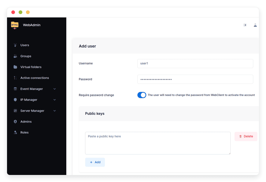 SFTPGo Preview Image