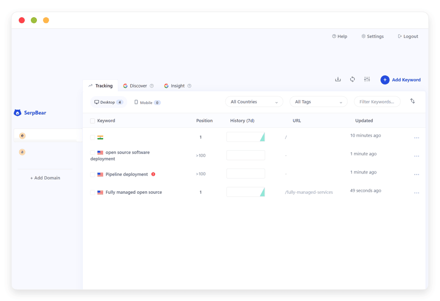 Open-source rank tracking in 2026 (SerpBear)