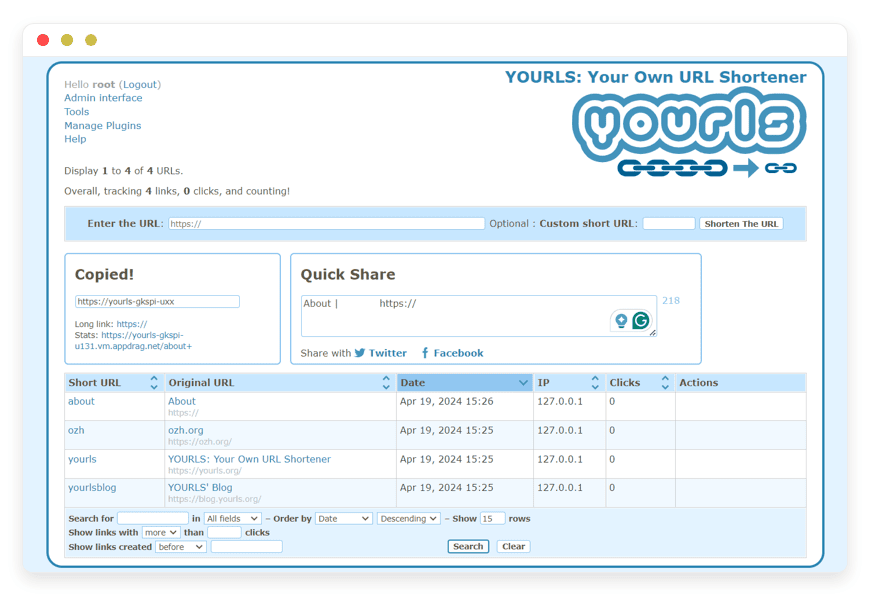 Yourls Preview Image